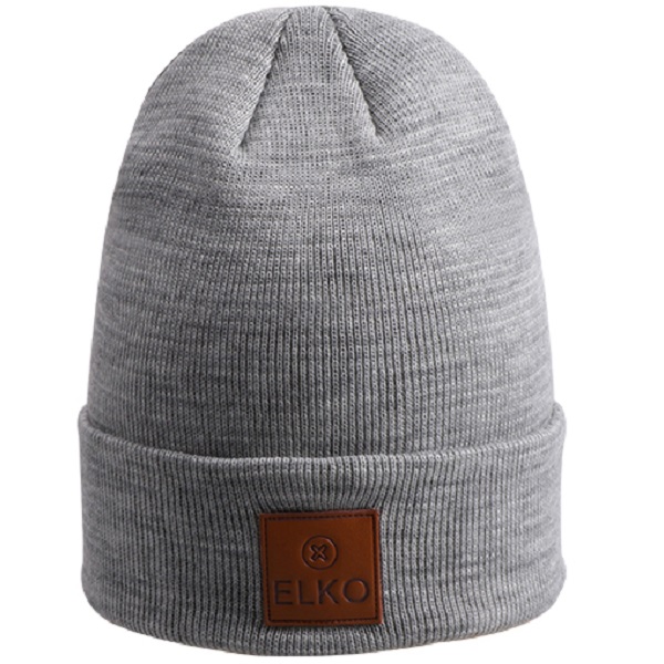 Beanies With Leather Patch 1